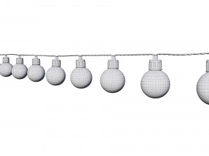 string lights edison lamps 3D-Modell