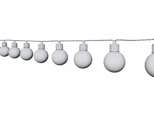 string lights edison lamps 3D Model