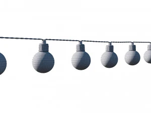 string lights edison lamps 3D Model