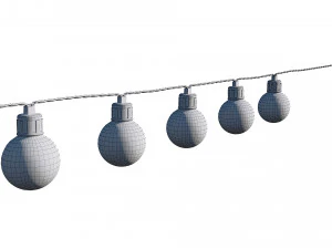 string lights edison lamps 3D Model