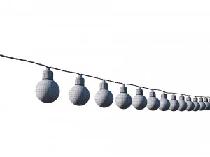 string lights edison lamps 3D Model