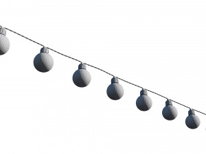 string lights edison lamps 3D-Modell