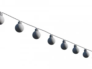 string lights edison lamps 3D Model