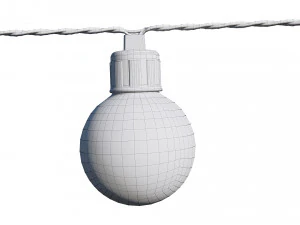 string lights edison lamps 3D Model
