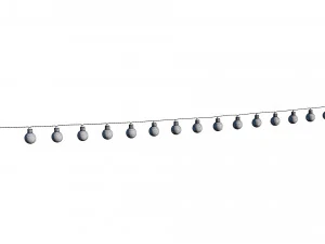 string lights edison lamps 3D Model
