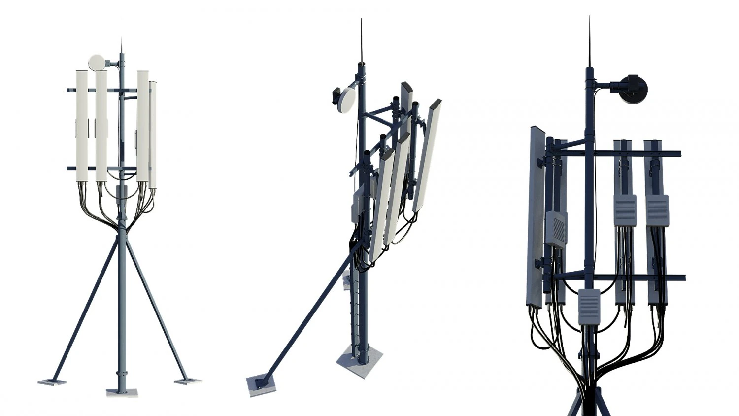 telecommunication tower 3D Model .c4d .max .obj .3ds .fbx .stl .blend 