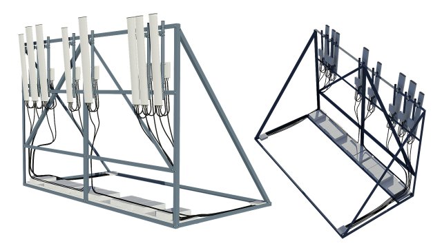 rooftop telecommunication antenna 3D Model .c4d .max .obj .3ds .fbx .stl .blend 