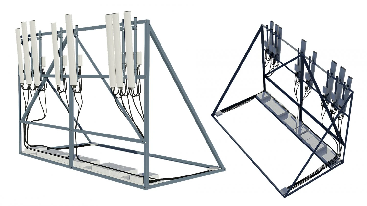 rooftop telecommunication antenna 3D Model .c4d .max .obj .3ds .fbx .stl .blend 