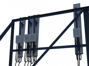 rooftop telecommunication antenna 3D Model