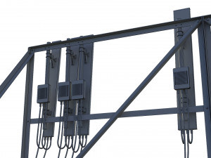 rooftop telecommunication antenna 3D Model