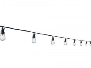 string lights edison lamps 3D Model