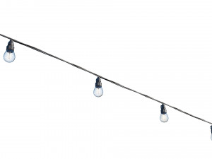 string lights edison lamps 3D Model