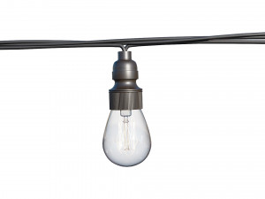 string lights edison lamps 3D Model
