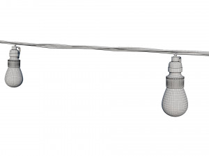 string lights edison lamps 3D Model