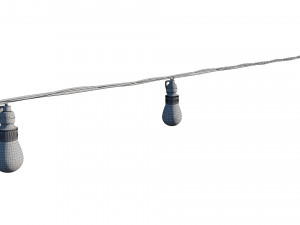 string lights edison lamps 3D Model