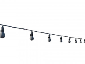 string lights edison lamps 3D Model