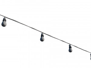 string lights edison lamps 3D Model