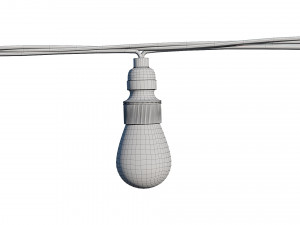 string lights edison lamps 3D Model