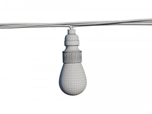 string lights edison lamps 3D Model
