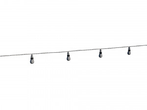 string lights edison lamps 3D Model