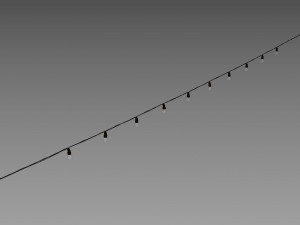 string lights edison lamps 3D Model