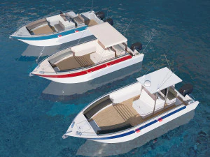 모터보트 대표성 자산 팩 3D 모델