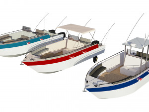 motorboats lowpoly asset pack 3Dモデル