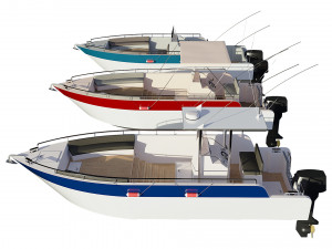 motorboats lowpoly asset pack 3Dモデル