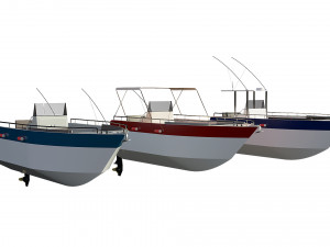 motorboats lowpoly asset pack 3Dモデル