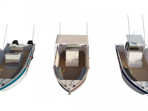 motorboats lowpoly asset pack 3Dモデル