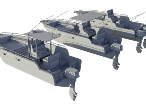 motorboats lowpoly asset pack 3Dモデル