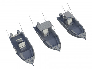motorboats lowpoly asset pack 3Dモデル