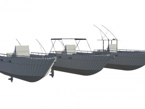 motorboats lowpoly asset pack 3Dモデル
