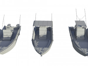 motorboats lowpoly asset pack 3Dモデル