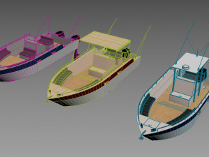 motorboats lowpoly asset pack 3Dモデル