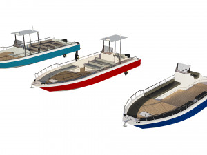 motorboats lowpoly asset pack 3D 모델