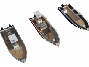 motorboats lowpoly asset pack 3D 모델