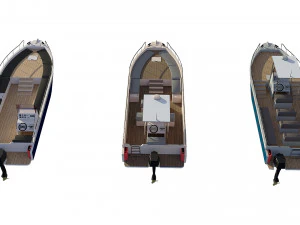 motorboats lowpoly asset pack 3D Model