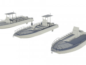motorboats lowpoly asset pack 3D 모델