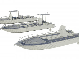 motorboats lowpoly asset pack 3D 모델
