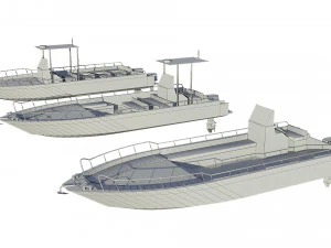 motorboats lowpoly asset pack 3D Model