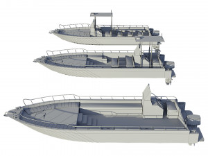 motorboats lowpoly asset pack 3D 모델