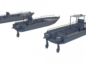 motorboats lowpoly asset pack 3D Model