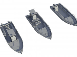 motorboats lowpoly asset pack 3D 모델