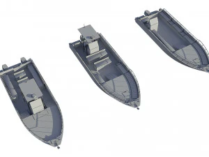 motorboats lowpoly asset pack 3D Model