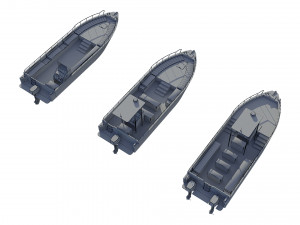 motorboats lowpoly asset pack 3D 모델