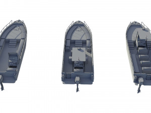 motorboats lowpoly asset pack 3D 모델