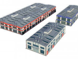 industrial buildings model pack Modelo 3D