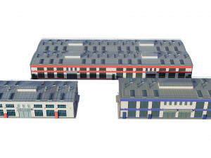 industrial buildings model pack Modelo 3D
