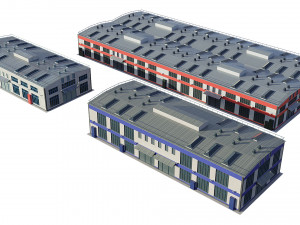 industrial buildings model pack Modelo 3D